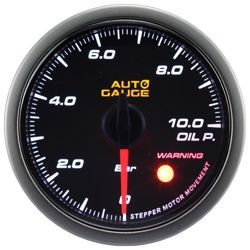 Auto Gauge Tlakoměr oleje - VÝSTRAHA KOUŘ 60mm
