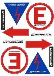 Zestaw naklejek informacyjnych inter-rally.pl