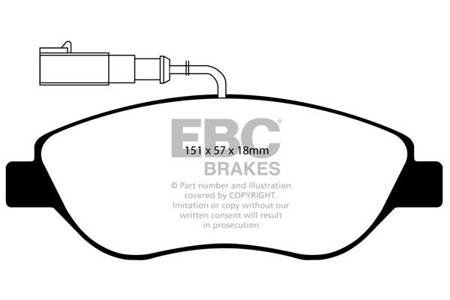 DP1382 - Sada brzdových destiček Série ULTIMAX2 EBC Brakes