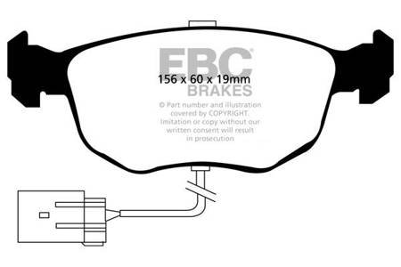 DP3956C - Sada brzdových destiček Série REDSTUFF EBC Brakes