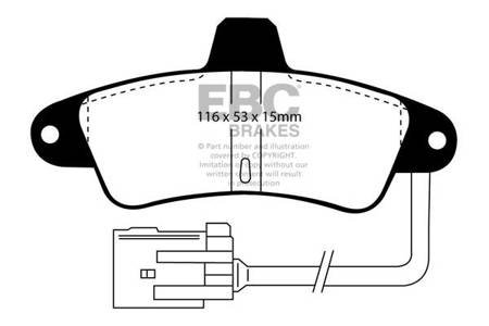 DP3965C - Sada brzdových destiček Série REDSTUFF EBC Brakes