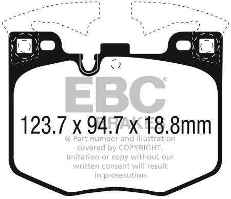 DPX2302 - Sada brzdových destiček Série ULTIMAX2 EBC Brakes