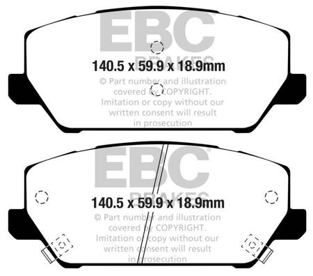 DPX2343 - Sada brzdových destiček Série ULTIMAX2 EBC Brakes