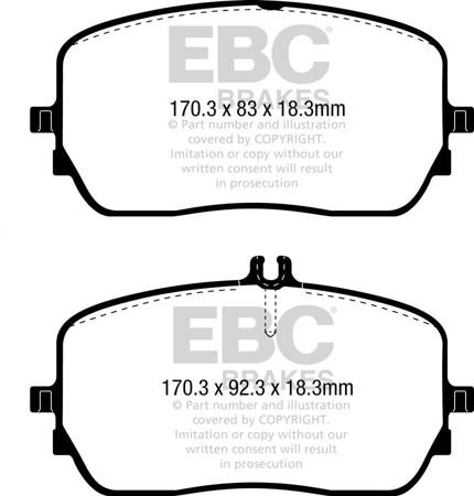 DPX2396 - Sada brzdových destiček Série ULTIMAX2 EBC Brakes