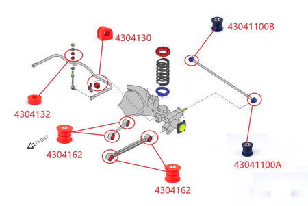 Kompletní sada odpružení - MPBS: 4304101 Ford Maverick I, Nissan Terrano II