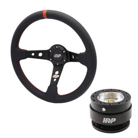 Kožený sportovní Volant 350/90 IRP + typ Náboj volantu Quick Release IRP Ball