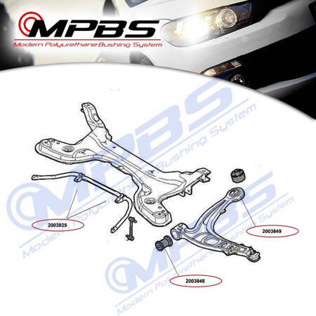 Pouzdro předního stabilizátoru - MPBS: 2003829 Fiat Stilo,