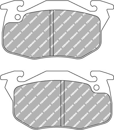 Přední brzdová destička Ferodo Racing DS2500 FCP393H CITROEN AX BX BX XB- Break C15 Saxo ZX PEUGEOT 106 205 206 305 306 309 405 RENAULT 11 18 19 20 21 5 5 Super 9 Clio Clio II Espace I Express Extra Fuego Rapid SUPER RENAULT-ALPINE 2500 2800 Alpine GTA 