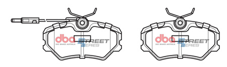 Přední brzdové destičky DBA Brake Pads Street Series Ceramic - DB1258SS CITROEN ZX PEUGEOT 306