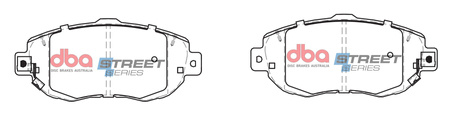 Přední brzdové destičky DBA Brake Pads Street Series Ceramic - DB1395SS LEXUS Aristo GS300 GS430 IS200 IS300 SC430 TOYOTA Aust NZ Altezza GXE15 JCE10 JCE15 SXE10 JZS147 JZS160 JZS161 UZS143 Cresta JZX100 JZX90 Soarer UZZ40 Supra Not UK