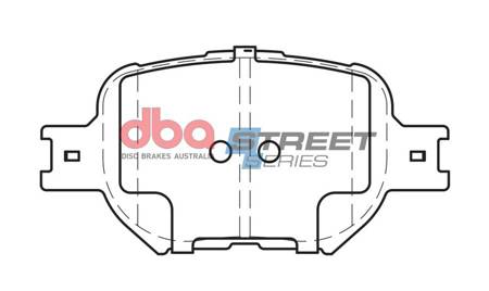 Přední brzdové destičky DBA Brake Pads Street Series Ceramic - DB1431SS TOYOTA Altezza GXE10 Celica ZZT230 ZZT231 Corolla CDE120 Verso Verossa Will ZZE128