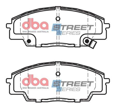 Přední brzdové destičky DBA Brake Pads Street Series Ceramic - DB1452SS HONDA Civic 7th Gen EP3 EP4 8th FD2 FN2 Integra Not UK DC5 S2000