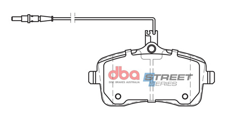 Přední brzdové destičky DBA Brake Pads Street Series Ceramic - DB2025SS PEUGEOT 407