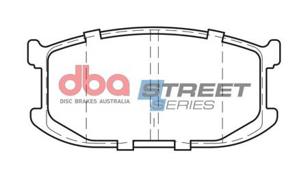 Přední brzdové destičky DBA Brake Pads Street Series Ceramic - DB241SS ISUZU Gemini MAZDA 323