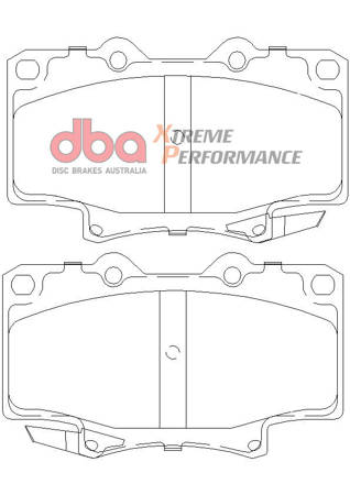 Přední brzdové destičky DBA Brake Pads Xtreme Performance ECE R90 certified Hawk HB312x.591 - DB1199XP TOYOTA 4 Runner KZN130 LN130 VZN130 Hilux Surf LN131 Landcruiser FZJ80 HDJ80 HDJ81 HZJ80