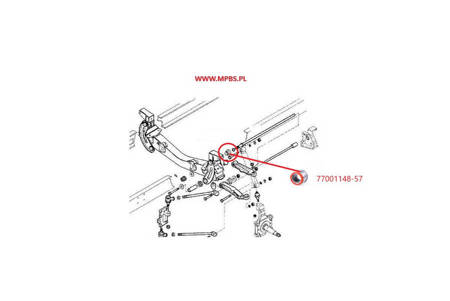 Přední horní lichoběžníkové pouzdro 37 mm - MPBS: 77001148-57 Iveco Daily III, IV, V,