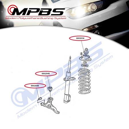 Přední spodní lichoběžníkové (přední) pouzdro - MPBS: 6602048 Volvo 960, II, S90 / V90,