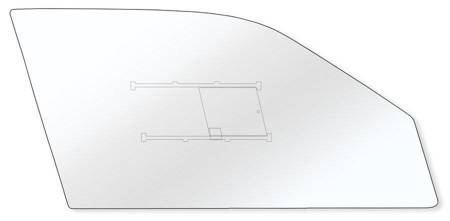 Sklo předních dveří z polykarbonátu BMW E46 Compact + slider 