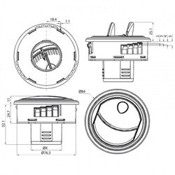 Směrové proudění vzduchu 2&quot; (51 mm)