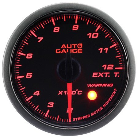 Teplota výfukových plynů EGT Auto Gauge – VAROVÁNÍ KOUŘ