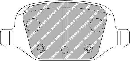 Zadní brzdová destička Ferodo Racing DS2500 FCP1324H ABARTH 500 / 595 695 312 500C 595C 695C FIAT 500 PANDA 169 Panda 169 PUNTO 188 LANCIA Dedra Dedra