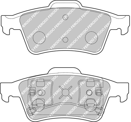 Zadní brzdová destička Ferodo Racing DS2500 FCP1540H CHEVROLET Vectra F19 FORD Fiesta Fiesta 5 NISSAN Primera OPEL Signum F48 F68 F69 RENAULT Espace IV Laguna II Vel Satis SAAB 9-3 Sport D45/D49 D46/D49 VAUXHALL F35 F69 