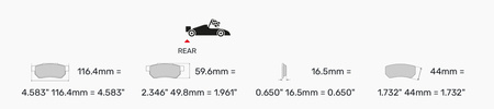 Zadní brzdová destička Ferodo Racing DS2500 FCP4587H MERCEDES W176 CLA Coupe C117 Shooting Brake X117 X166 GLA-CLASS X156 GLE W166 C292 GLS SLC R172 R172 