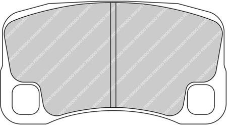 Zadní brzdová destička Ferodo Racing DS2500 FRP3143H PORSCHE 911 997 Convertible Targa 997 