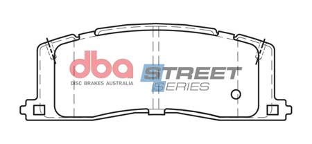 Zadní brzdové destičky DBA Brake Pads Street Series Ceramic - DB1213SS TOYOTA Estima Lucida Previa