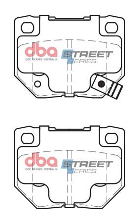 Zadní brzdové destičky DBA Brake Pads Street Series Ceramic - DB1220SS NISSAN Aust NZ 300ZX GZ32 Z32 Skyline R32 R33 R34 SUBARU Impreza 22B GB270 Prodrive P1