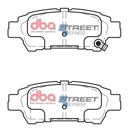 Zadní brzdové destičky DBA Brake Pads Street Series Ceramic - DB1660SS TOYOTA Alphard Avensis Verso Estima Lucida Previa