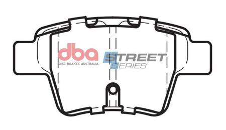 Zadní brzdové destičky DBA Brake Pads Street Series Ceramic - DB2044SS CITROEN C4 PEUGEOT 207 Van 207CC 307 CC