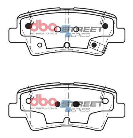 Zadní brzdové destičky DBA Brake Pads Street Series Ceramic - DB2076SS HYUNDAI Ioniq Veloster i-30 GD PD KIA Carens Cee'd JD Ceed CD Niro Optima TF Pro-Cee'd ProCeed Rio UB Soul EV Stonic XCeed