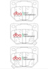 Zadní brzdové destičky DBA Brake Pads Street Performance Hawk HB179x.630 - DB1220SP NISSAN Aust NZ 300ZX GZ32 Z32 Skyline R32 R33 R34 SUBARU Impreza 22B GB270 Prodrive P1
