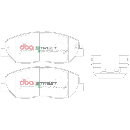 Přední brzdové destičky DBA Brake Pads Street Performance - DB2034SP HYUNDAI Grand Sante Fe Santa KIA Sorento SSANGYONG Rexton Y400 CSE Van