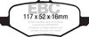 DP1887 - Sada brzdových destiček Série ULTIMAX2 EBC Brakes