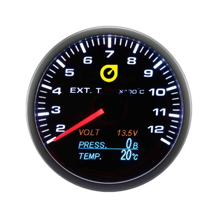 Ukazatel teploty výfukových plynů EGT Auto Gauge 4 IN 1 60mm