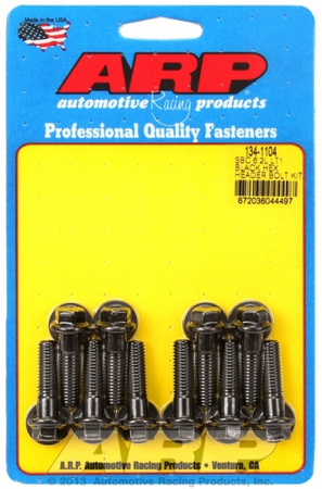 Sady čepů pro záhlaví ARP 134-1104 ARP Header Bolt Kit Chevy SB 6.2L LT1 Black Hex Chevrolet LS Gen V