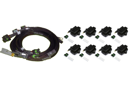 Haltech 8 Chan Hi Output Ignition Coil &amp; Harn Kit GM/Chrysle - HT-130312