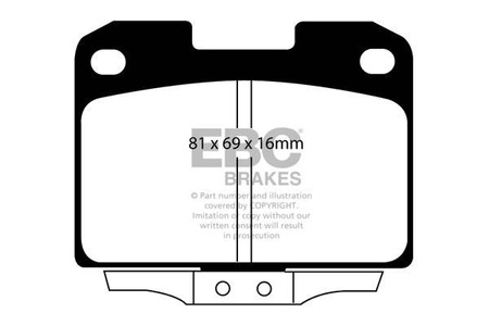 DP31098C - Sada brzdových destiček Série REDSTUFF EBC Brakes