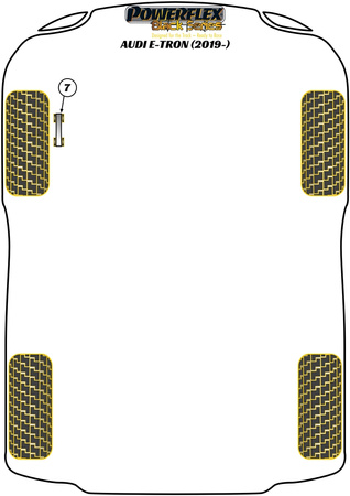 Přední stabilizátor spojovací pouzdro 10mm Polyuretanové pouzdro Powerflex Black Series Audi E-Tron (2019 - ) PFF3-913-10BLK