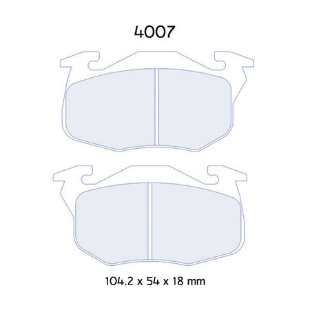 Brzdové destičky Carbone Lorraine RC5 - Renault Clio MK1 1,8  (all)