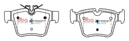 Zadní brzdové destičky DBA Brake Pads Street Series Ceramic - DB15063SS MERCEDES-BENZ C-Class W205 C43 AMG Cabriolet A205 4Matic Coupe C205 Estate S205 GLC-Class X253 GLC 43 GLC220 GLC250 GLC350 GLC350e C253