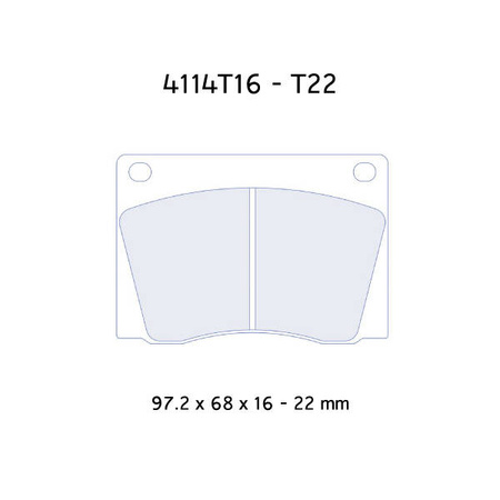 Brzdové destičky Carbone Lorraine RC6E - Lotus Elite (73-82)