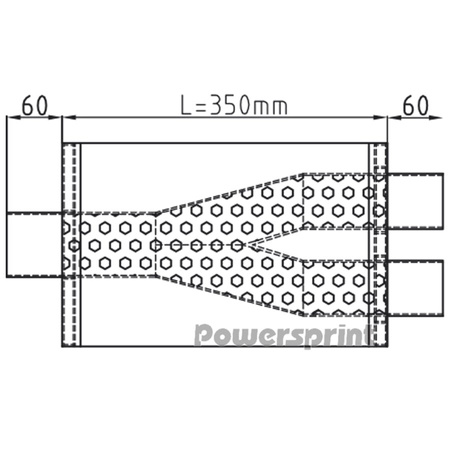 Uniwersalny tłumik owalny Y Powersprint HF-35