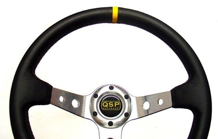 Kožený volant QSP 3ramenný 350mm / 90mm