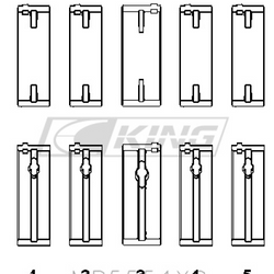 Obal hlavního ložiska King TOYOTA 3SGTE, 16V 2.0L - MB5554XP.026