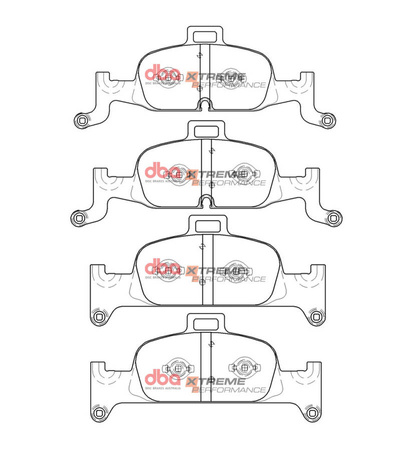 Přední brzdové destičky DBA Brake Pads Xtreme Performance - DB15060XP AUDI A4 Allroad quattro Mk2 B9 A5 Cabriolet A6 C8 Avant A7 4G9 Q5 FY