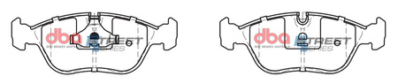 Přední brzdové destičky DBA Brake Pads Street Series Ceramic - DB1261SS VOLVO C70 T5 S70 V70 Mk1