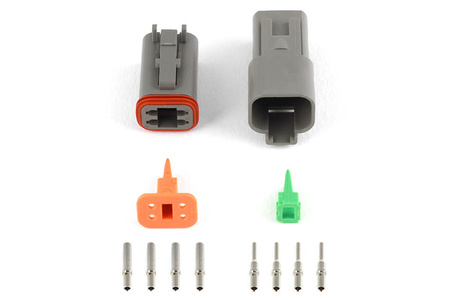 Haltech Sada zástrček a kolíků DT-4 Conn (DT06-4S + DT04-4P) ( - HT-031114